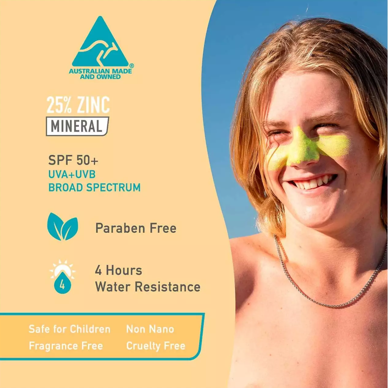 Original Zinc Sunscreen Stick SPF 50+ Stick Yellow