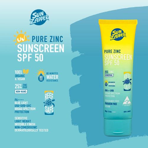 Crème solaire naturelle au zinc pur SPF 50 – Écran solaire à l’oxyde de zinc non nano